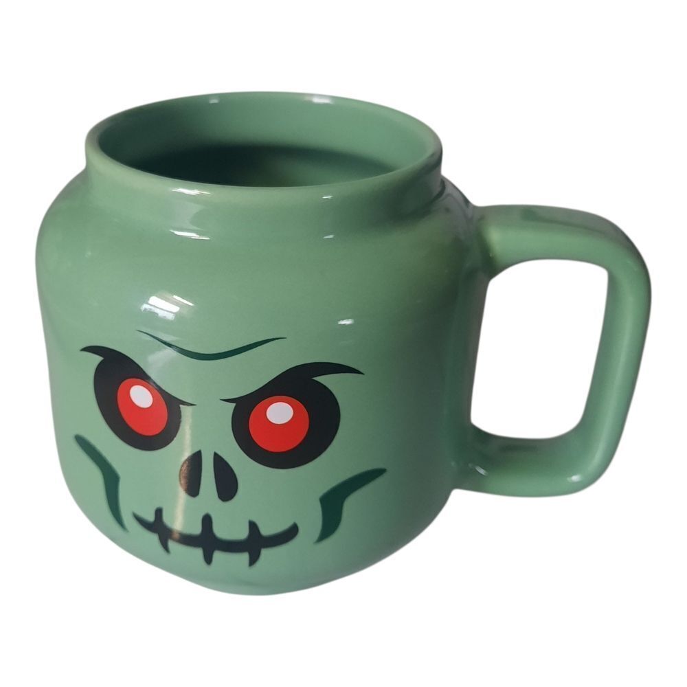 Lego Green Skull Mug with Red Eyes